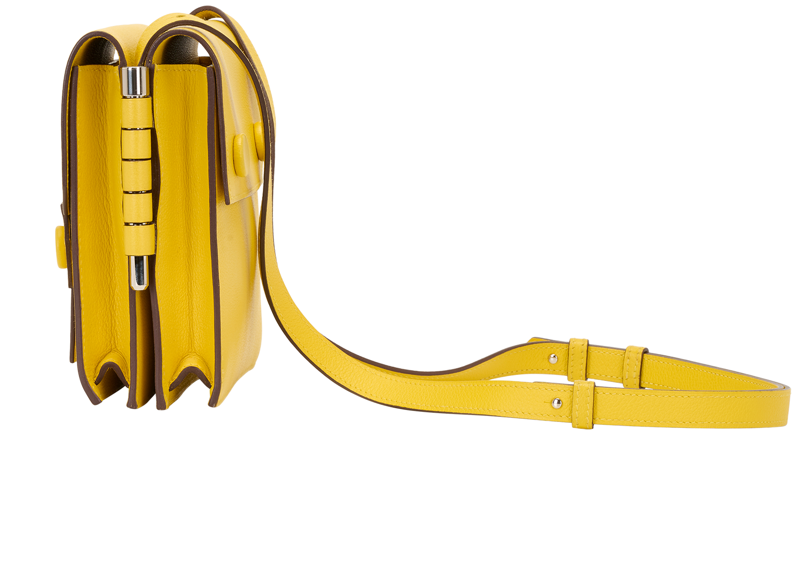 Twin Shoulder Bag, &pound;3,500, Handbags, Yellow, Leather, Bottom view